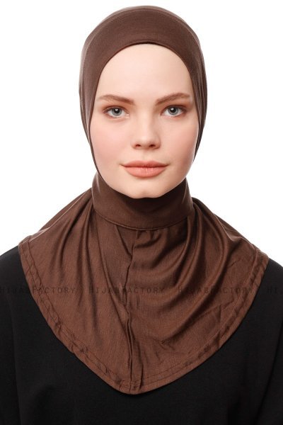 Zeliha - Brown Practical Viskos Hijab