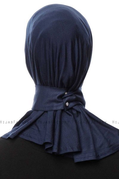 Zeliha - Navy Blue Practical Viskos Hijab