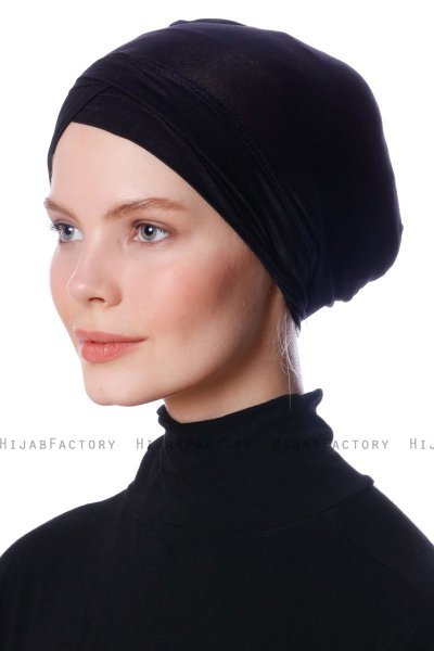 Zeynep - Black Parizien Underscarf - Ecardin