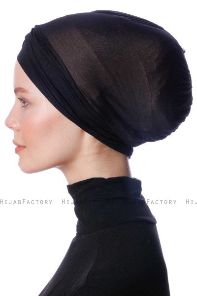 Zeynep - Black Parizien Underscarf - Ecardin