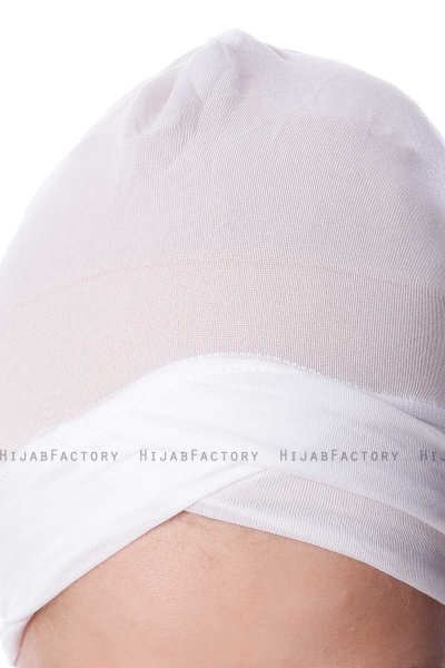 Zeynep - White Parizien Underscarf - Ecardin
