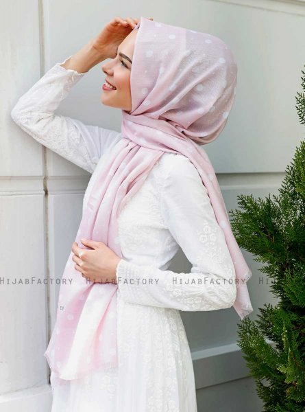 Zinera - Pink Patterned Hijab - Sal Evi