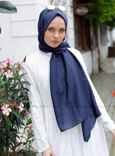 Malika - Navy Blue Hijab - Sal Evi